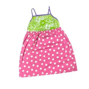 Hanna Andersson Colorful Cotton Dress Polka Dots & Floral Sz 120